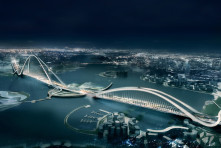 El mayor puente arco del mundo en Dubai / FXFOWLE